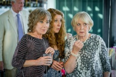 FROM ROLLEM (GIRLFRIENDS) LTD GIRLFRIENDS Picture shows: ZOE WANAMAKER as Gail Stanley, PHYLLIS LOGAN as Linda Hutchinson and WENDY CRAIG as Barbara Thackery Episode 2 Tensions flare at Sue’s (MIRANDA RICHARDSON) birthday party when Andrew (PHILIP CUMBUS) confesses a big secret. Linda (PHYLLIS LOGAN) faces an accusation over Micky’s death causing Sue and Gail(ZOE WANAMAKER)to take matters into their own hands. Gail tries to reconnect with her ex Dave (ADRIAN RAWLINS). This photograph is (C) iTV/Rolem (Girlfriends) Ltd and can only be reproduced for editorial purposes directly in connection with the programme or event mentioned above. Once made available by ITV plc Picture Desk, this photograph can be reproduced once only up until the transmission [TX] date and no reproduction fee will be charged. Any subsequent usage may incur a fee. This photograph must not be manipulated [excluding basic cropping] in a manner which alters the visual appearance of the person photographed deemed detrimental or inappropriate by ITV plc Picture Desk. This photograph must not be syndicated to any other company, publication or website, or permanently archived, without the express written permission of ITV Plc Picture Desk. Full Terms and conditions are available on the website www.itvpictures.com For further information please contact: Patrick.smith@itv.com 0207 1573044
